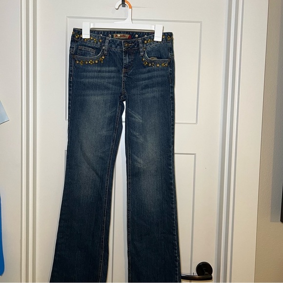 Mudd Y2K Jeans Flared Bedazzled Youth Junior Women’s Size 3 - Picture 2 of 10